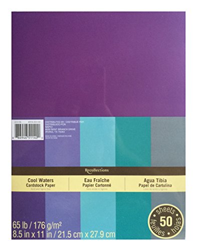 Recollections Cardstock Paper, Blue, 8 1/2 x 11 Cool Waters by Recollections von Recollections