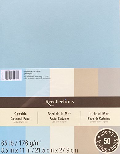 Recollections Cardstock Paper, Seaside Colors 8 1/2 x 11 by Recollections von Recollections