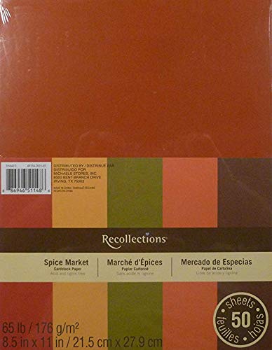 Recollections Cardstock Paper, Spice Market 8 1/2 x 11 by von Recollections