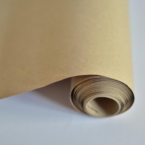 RECYCOOL Braunes Kraftpapier 100 cm x 5 m | Eco Papierrolle, 100% recycelt, biologisch abbaubar, vielseitig einsetzbar – zum Einpacken, Verpacken, für Kunst und Handwerk, Tischdecken von RecyCool