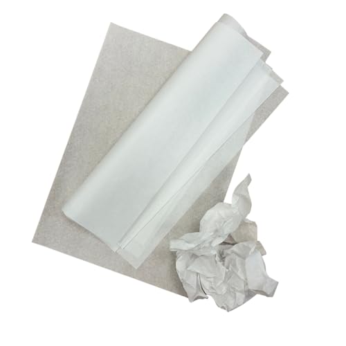 RECYCOOL Weißem Seidenpapier 35cm x 50cm| 120er-Packung, recycelbar, biologisch abbaubar, kompostierbar, ideal zum Verpacken von Geschenken, zum Basteln, zur saisonalen Dekoration von RecyCool