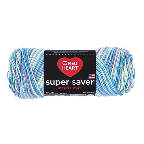 RED HEART Super Saver Garn, Pooling - Stillwater, 9,5 x 3,5 x 3,5 cm von Red Heart