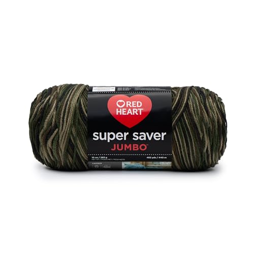 Red Heart Jumbo Yarn-Camouflage Super Saver Garn, Acryl, 1 Packung, 440 von Red Heart