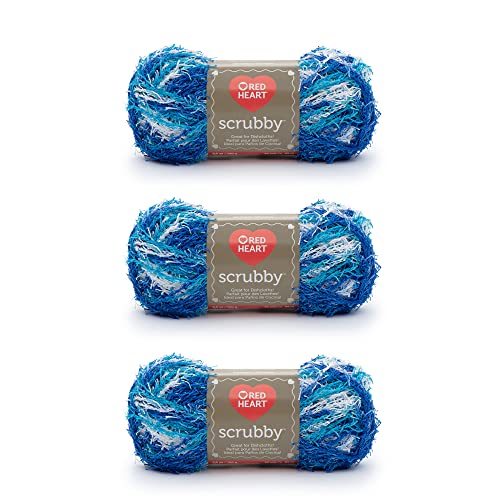 Red Heart Scrubby Garn, 3er-Pack, Waves 3 Count von Red Heart