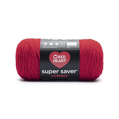 Red Heart Jumbo Yarn-Cherry Super Saver Garn, Kirschrot, Acryl, 1 Packung, 681 von Red Heart