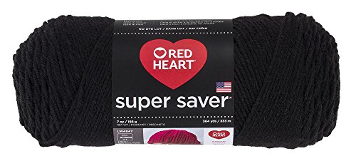 Red Heart Supersaver Super Saver Garn, Schwarz, sonstiges, Mehrfarbig, 11.67 x 27.4 x 11.67 cm, 333 von Red Heart