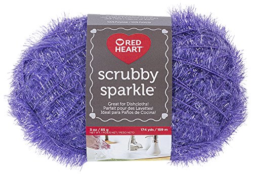 Red Heart Scrubby Sparkle E851.8570 Garn, Traube von Red Heart