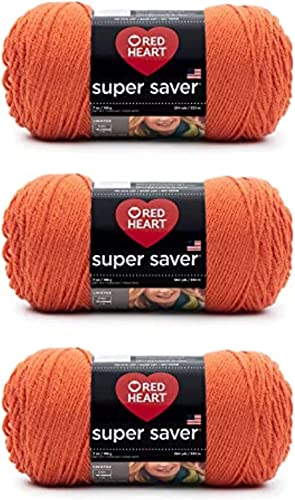 Red Heart Super Saver Garn, 3 Stück, Karotten, 3 Stück von Red Heart