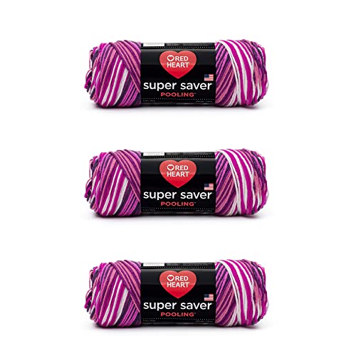 Red Heart Super Saver Garn, 3er-Pack, Berry 3 Stück von Red Heart