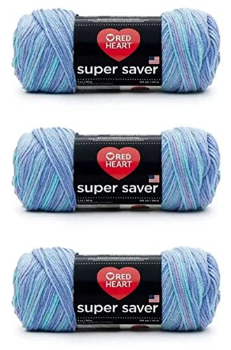 Red Heart Super Saver Garn, 3er-Pack, Ocean 3 Stück von Red Heart