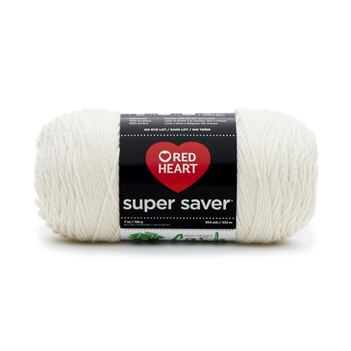 Red Heart Super Saver Garn, Acryl, Aran, 22.86 x 7.62 x 7.62 cm, 333000 von Red Heart