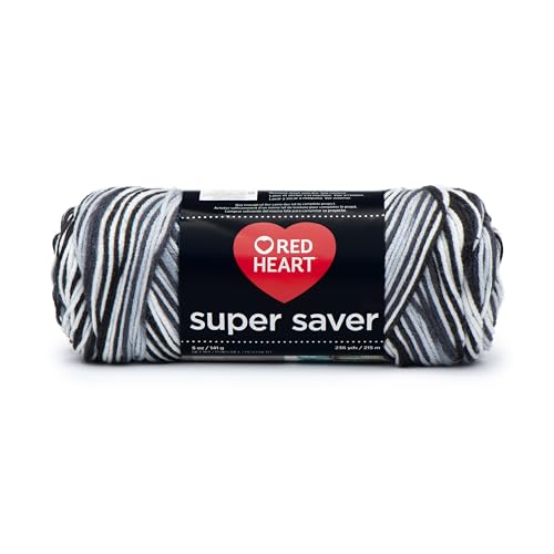 Red Heart Super Saver Garn, Acryl, Aufdruck – Zebramuster, 11.67 x 27.4 x 11.67 cm, 215 von Red Heart