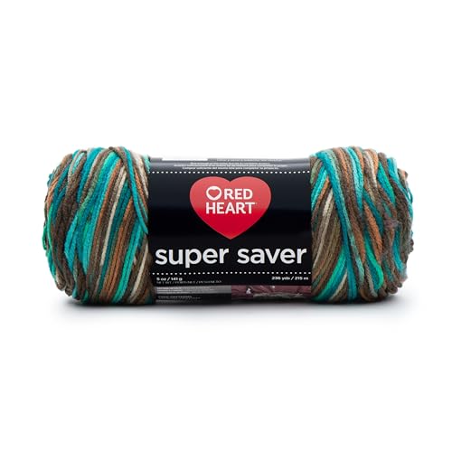 Red Heart Super Saver Garn, Acryl, Druck – Reef, Each, 708 von Red Heart