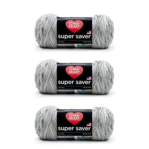 Red Heart E300B.3976P03 Super Saver Garn, Acryl, Speckstein, 3 Pack, 645 Meter von Red Heart