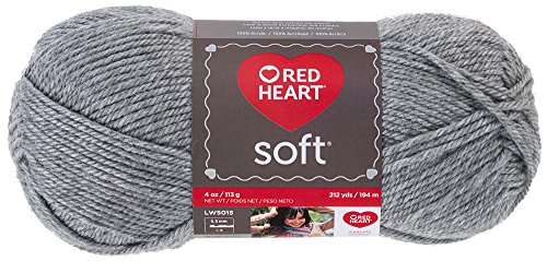 Red Heart Weiches Garn, Hellgrau meliert (E728.9440) von Red Heart