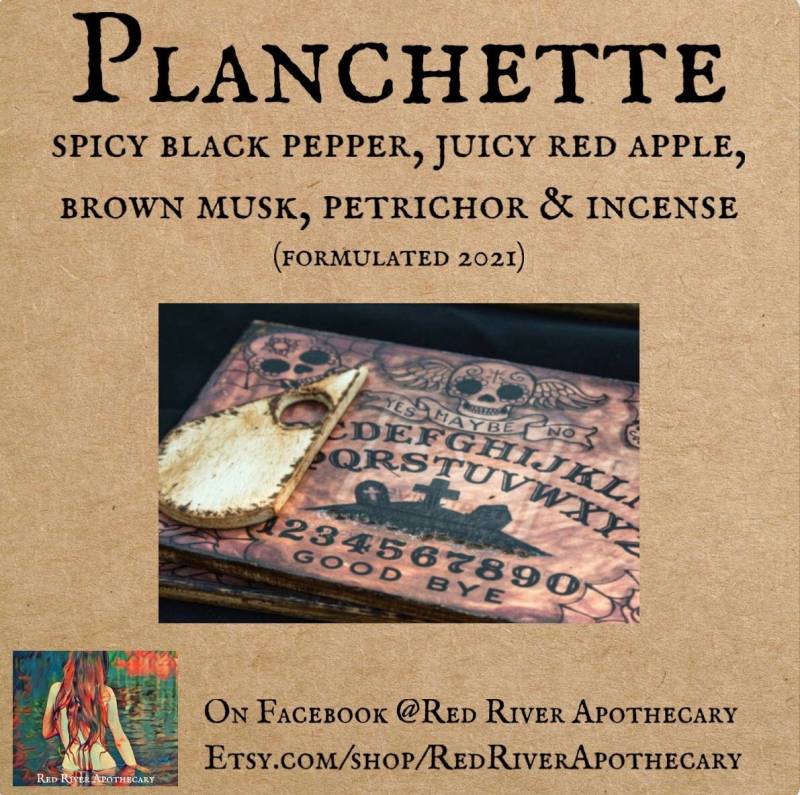 Planchette Parfümöl, Indie Perfume, Indie, Schwarzer Pfeffer, Roter Apfel, Brauner Moschus, Petrichor, Weihrauch von RedRiverApothecary