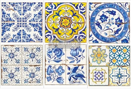 Prima Marketing Re-Design Decor Transfers 6"X12" 3/Sheets-Casa Tiles RE656751 von Redesign with Prima