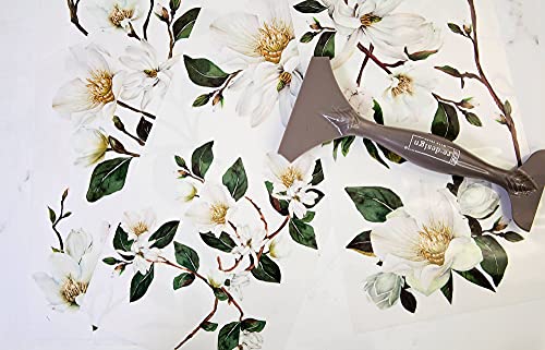 Prima Redesign White Magnolia Transferpapier, 15,2 x 30,5 cm, plus gratis Tipps & Tricks, Prima Redesign, Creme, Grün von Redesign with Prima