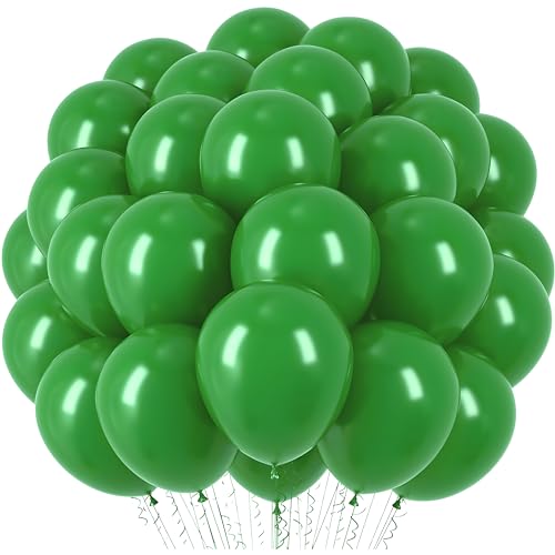 Packung mit 50 grünen, biologisch abbaubaren Luftballons aus Naturlatex, hergestellt in der EU, 31 cm, perfekt für Helium und Luft von Redmarket