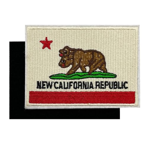 3,5 '' New California Republic Flag Embroidered Hook and Loop Patch von ReelFun