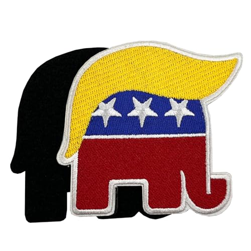 7,6 cm Trump-Elefantenhaar, bestickter Klettverschluss von ReelFun