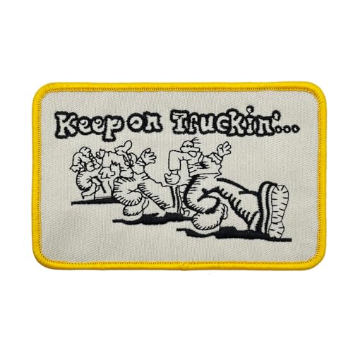 Aufnäher zum Aufbügeln, 11,9 cm, Vintage 70er Jahre Keep On Truckin Robert Crumb von ReelFun