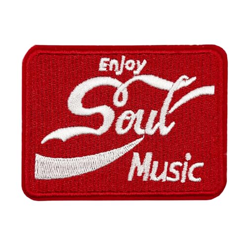 Aufnäher zum Aufbügeln, bestickt, 8,9 cm, Motiv: "Enjoy Soul Music" von ReelFun