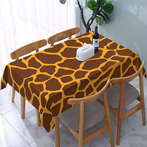 Rechteckige Tischdecke mit Giraffenmuster, Tierfell, staubdicht, Tischdekoration, knitterfrei, Tischtuch – 137 x 183 cm von ReesEt