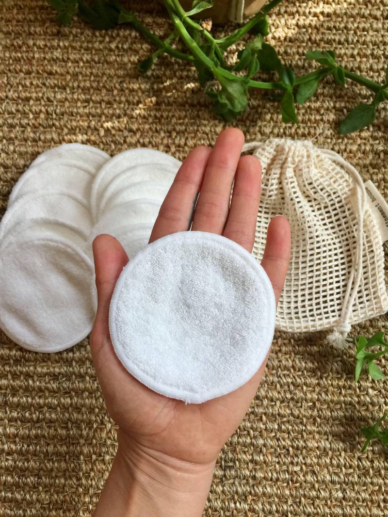 20 Gesichtspads Aus Bio-Bambusbaumwolle Mit Mesh Wash Bag | Wiederverwendbare Gesichts -/Augenreinigung, Toning, Make-Up-Entferner Pads Nachhaltig von RefinementHouse