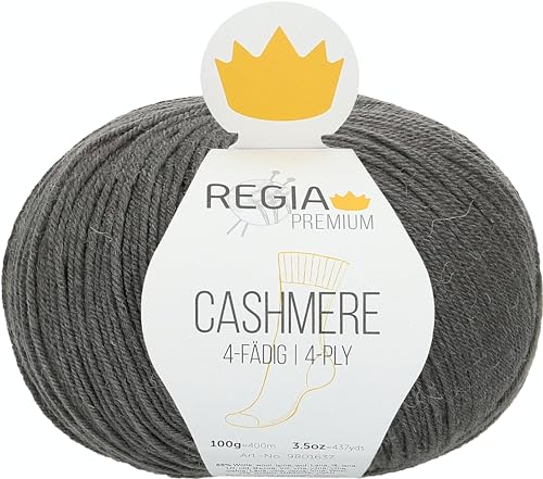 Regia Premium Cashmere, 100G umbra grey Handstrickgarne von Regia
