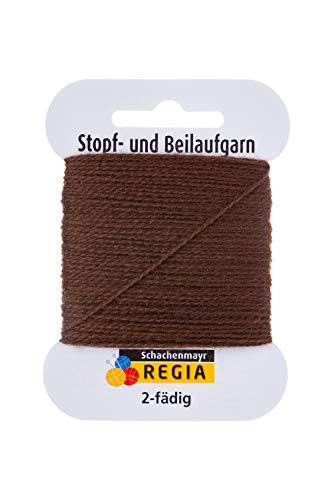 REGIA 2-fädig Uni 9801278-02903 dunkelbraun Handstrickgarn, Sockengarn, Beilaufgarn, 5g Kärtchen von Regia