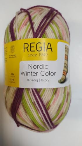 Regia 8-Fach Nordic Winter Color 3045 - Long Walks Bunt Wolle 75% Schurwolle-25% Polyamid 4.5 mm Nadelstärke 150g=ca.300m von Regia