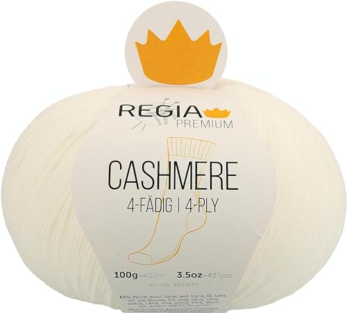 Regia Premium Cashmere, 100G white Handstrickgarne von Regia