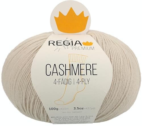Regia Premium Cashmere, 100G sandshell Handstrickgarne von Regia