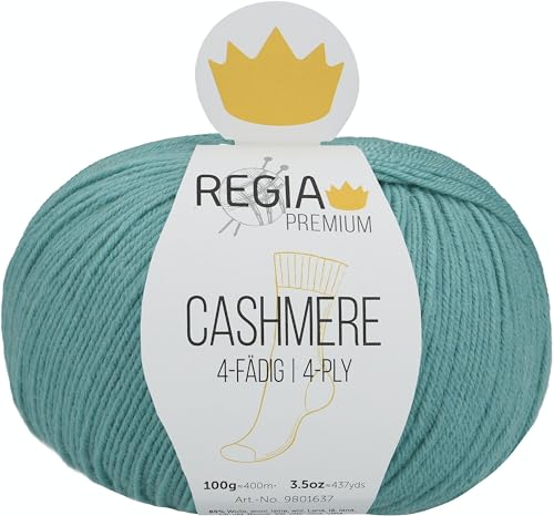 Regia Premium Cashmere, 100G Turquoise Handstrickgarne von Regia