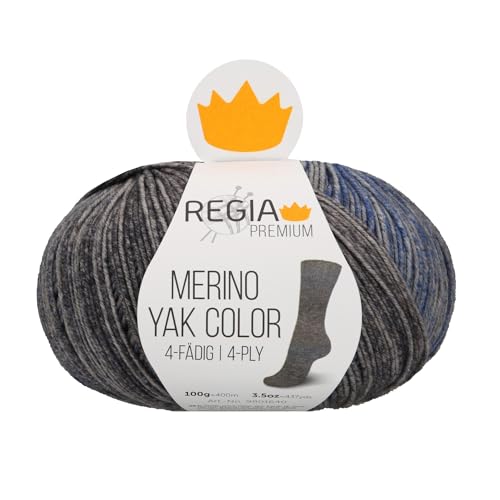 REGIA Premium Merino Yak Color 4-fach 08516 - stormy sky color von Regia