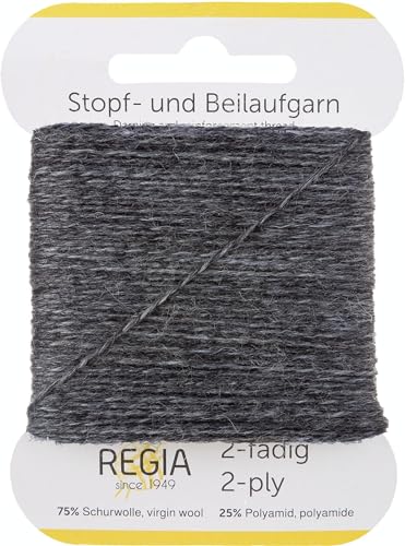 Regia Schachenmayr 2-Fädig Uni, 5G Mittelgrau meliert Handstrickgarne von Regia