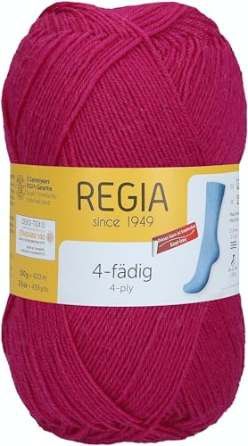 Schachenmayr Regia 4-Fädig Uni, 100G fuchsia Handstrickgarne von Regia