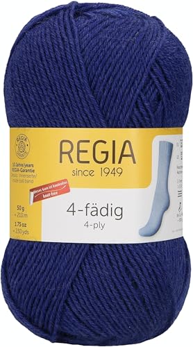 Regia Schachenmayr 4-Fädig Uni, 50G royal Blue Handstrickgarne von Regia