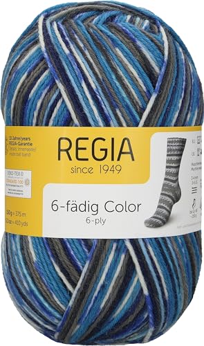 Regia Schachenmayr 6-Fädig Color, 150G Irland Petrol Handstrickgarne von Regia