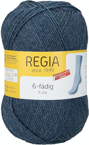 Regia Schachenmayr 6-Fädig Uni, 150G Jeans Mel. Handstrickgarne von Regia