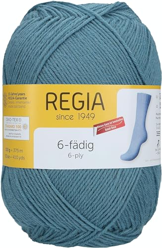 Regia 6fädig ca. 375 m col. 01062 rauchblau 150 g von Regia