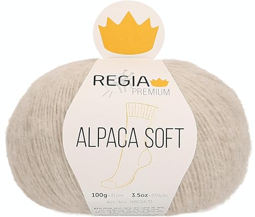 Schachenmayr Regia Premium Alpaca Soft, 100G natur Handstrickgarne von Regia