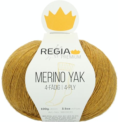 Regia Schachenmayr Premium Merino Yak, 100G Gold Handstrickgarne von Regia