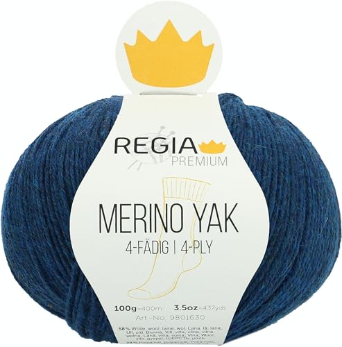 Regia Schachenmayr Premium Merino Yak, 100G Nachtblau Handstrickgarne von Regia