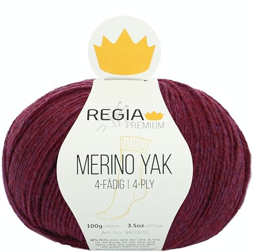 Regia Schachenmayr Premium Merino Yak, 100G Pflaume Handstrickgarne von Regia