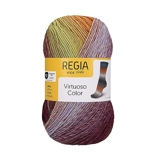 Regia Virtuoso Color ca. 375 m 03074 chianti tasting 150 g Multicolor Wollmischung Garn von Regia