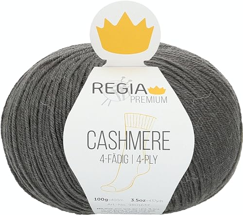 Regia Premium Cashmere, 100G Umbra Grey Handstrickgarne von Regia