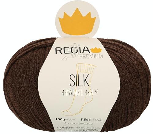 Schachenmayr Regia Premium Silk, 100G brown Handstrickgarne von Regia