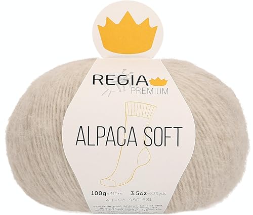 Regia Schachenmayr Premium Alpaca Soft, 100G Natur Handstrickgarne von Regia